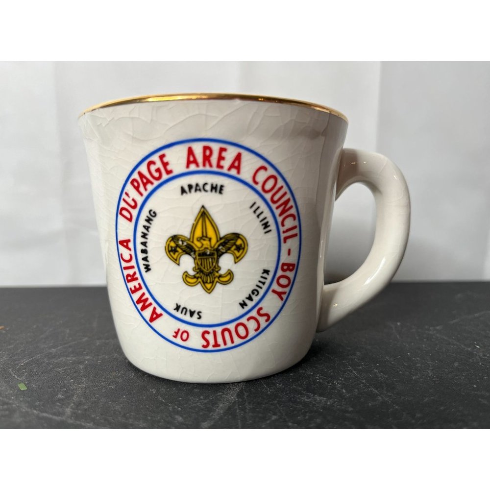 vintage Boy Scouts Of America 1960s mug dupage county illinois